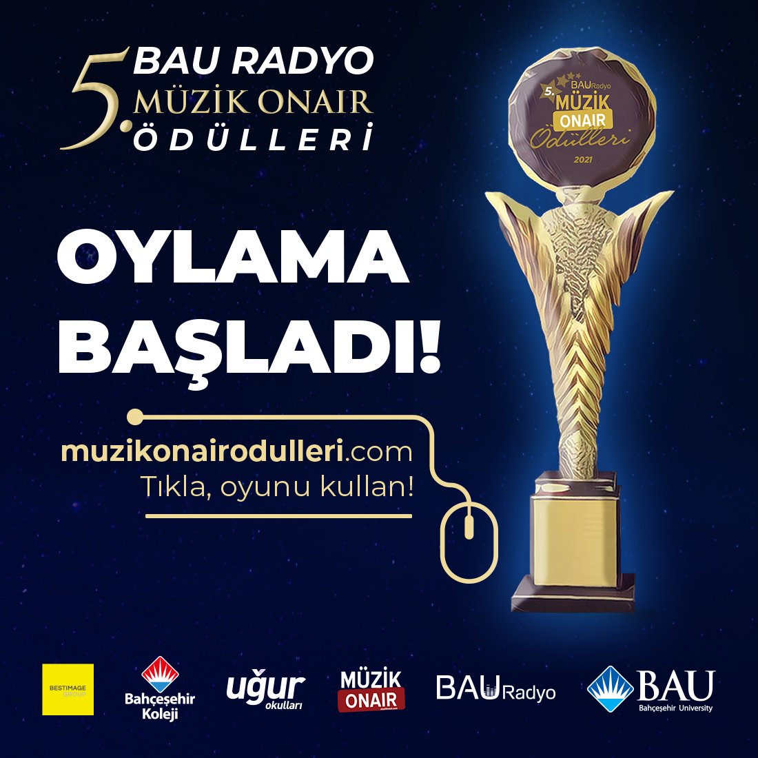 #MüzikonairÖdülleri OYLAMA BAŞLADI! Oy kullanmak için: muzikonairodulleri.com 🏆😎😍😉 #MüziğinYıldızları