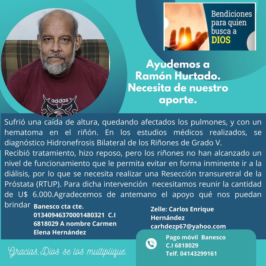 FCEUSB's tweet photo. #ServicioPúblico | Nuestro compañero Uesebista, Ramón Hurtado, necesita hoy de nuestra ayuda! https://t.co/toFy8jAdiL