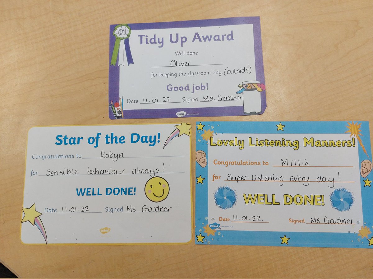 In Nursery, we like to end every day with awards for great tidying, awesome listening and our Star of the Day! Awardees have special chairs to sit on the next day😃 Well done to today's superstars...who will it be tomorrow??? <a href="/OgmoreP/">Ogmore Vale Primary</a>