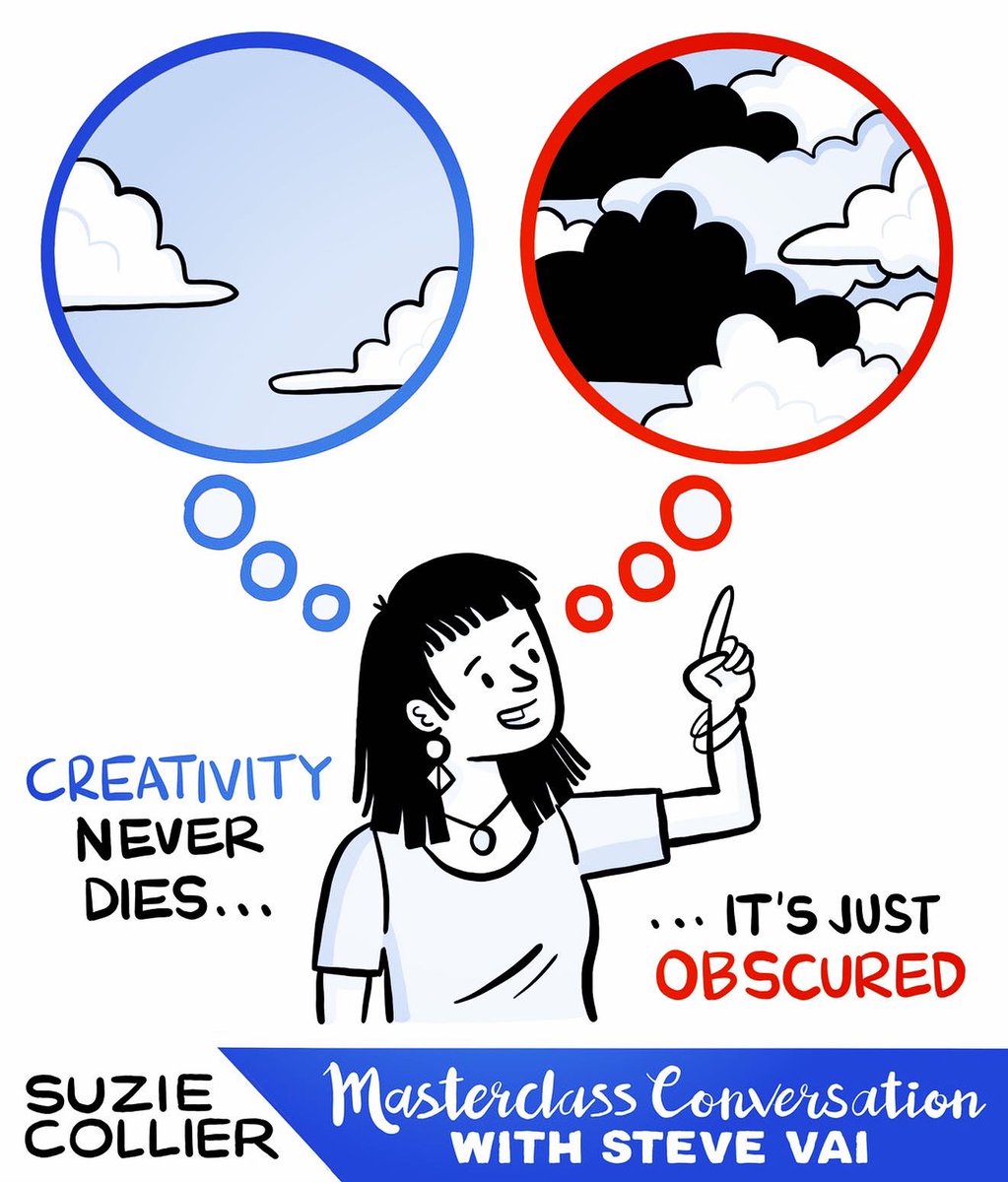 suzie_collier's tweet photo. Thoughts for January as brought to life by @JCooperArt and inspired by a conversation with the wonderful @stevevai and our incredible Patrons! https://t.co/8Rgde3I2n1