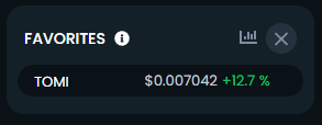 Want to keep track of $TOMI price easier? 👀

Did you know you could favorite #TOMI on the price tracker? 😲