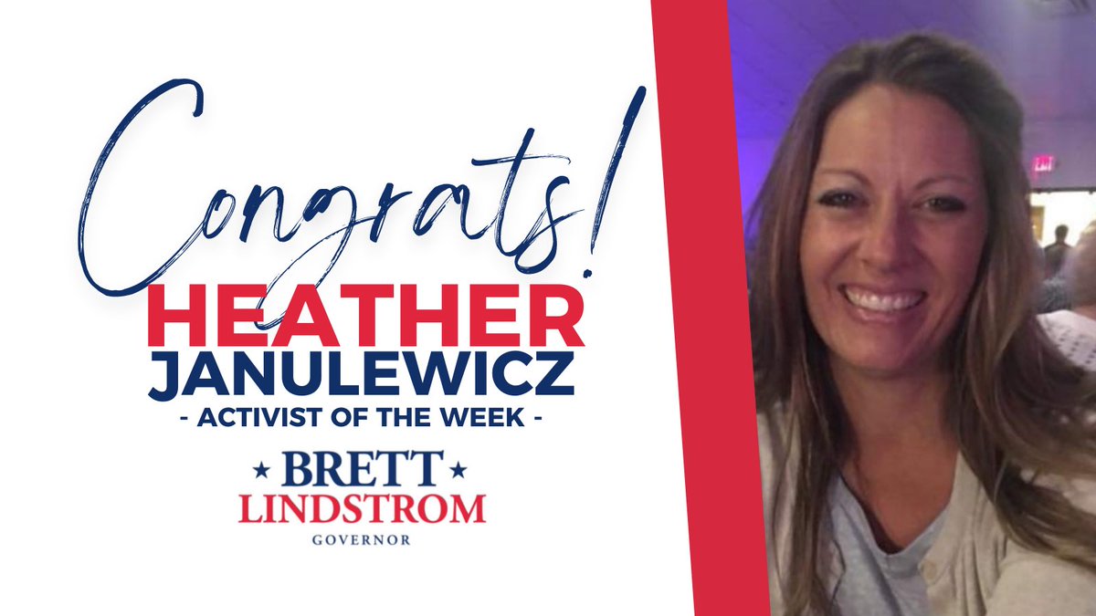 brettlindstrom's tweet photo. Today, we’re highlighting #TeamLindstrom Activist of the Week, Heather Janulewicz for all of her hard work on behalf of our campaign and beyond. We are grateful for everything she does to advance the conservative movement across our Nebraska communities. Thank you, Heather! https://t.co/cRnPufzgEW