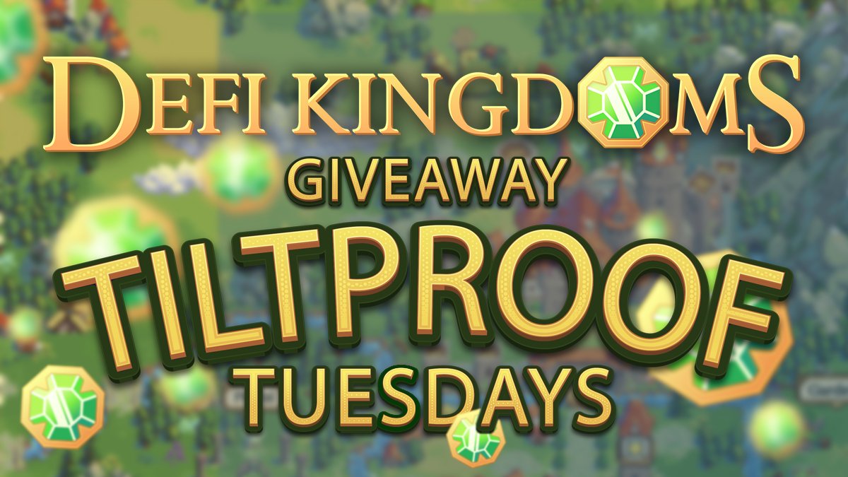 DeFiKingdoms's tweet image. 🎮👑TILTPROOF TUESDAYS👑🎮

⚔️20 Hour Give-Away!⚔️
Starting at 
3pm EST ⏰

✅10 winners
💎100 $Jewel Each
⚔️Hosted in Discord
discord.gg/defikingdoms

#DeFi #DeFiKingdoms #GameFi #GiveAway #BlockchainGaming $JEWEL #TiltProofTuesdays