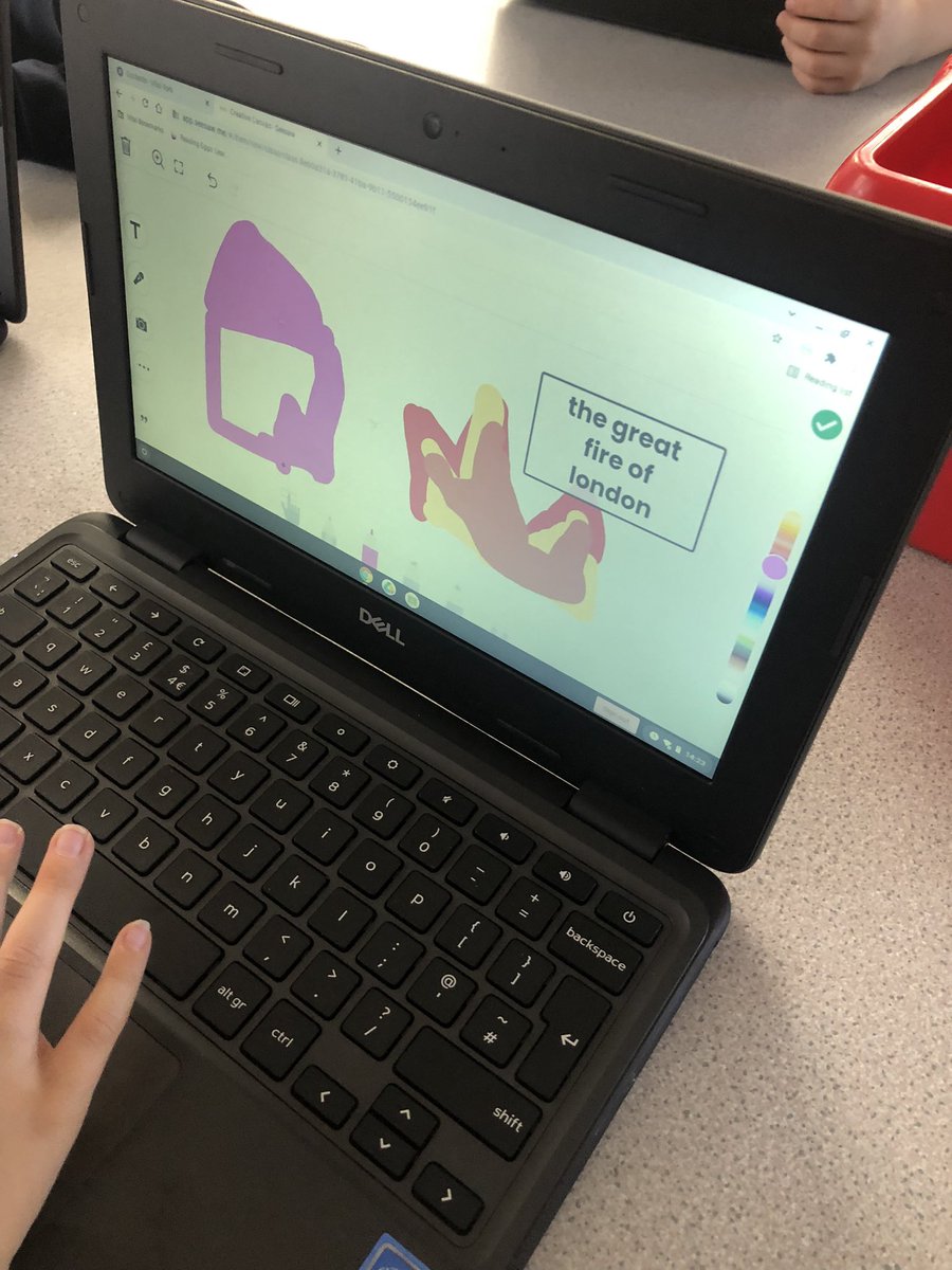LakesideYork's tweet image. Team Sycamore used @Seesaw to create some Great Fire of London pictures using the drawing and text tools. #LakeComputing #LakeHistory