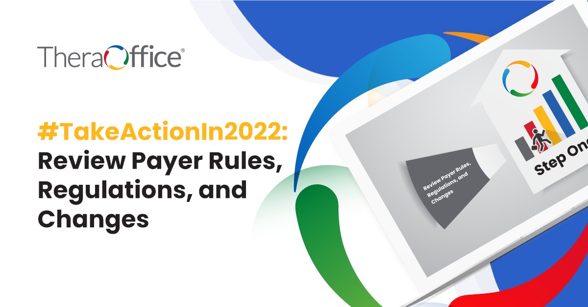 TheraOffice's tweet photo. Last week, we introduced our #TakeActionIn2022 blog series. Today, we explore the importance of reviewing payer rules, regulations, and changes.

Learn more: https://t.co/0BPrAlNlMm

#TheraOffice #EMR #beyondtheplatform #physicaltherapy #occupationaltherapy #speechtherapy https://t.co/JoZz78bQR0