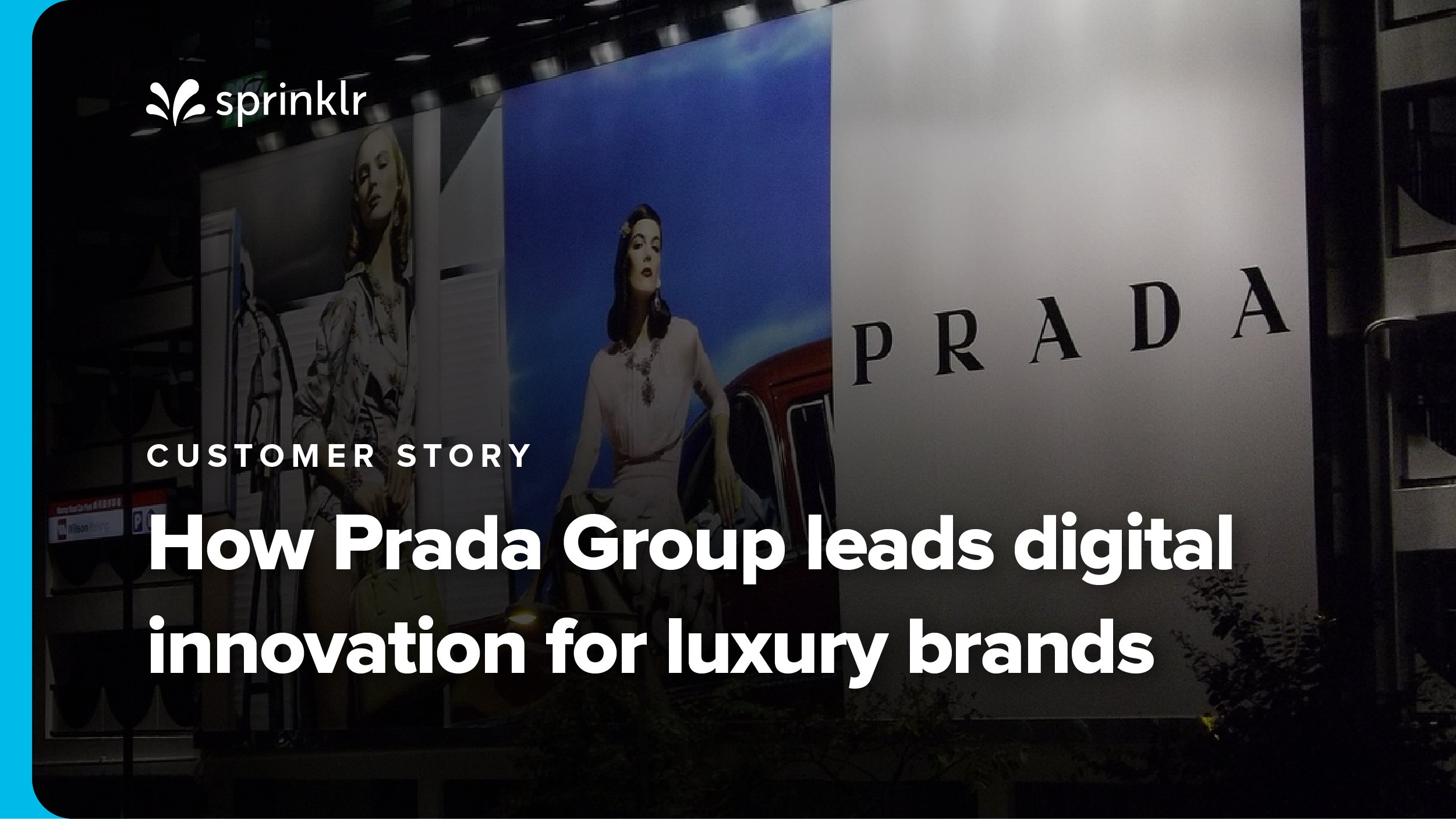 Sprinklr on X: How does @Prada gain full visibility into its digital  engagement strategy across six brands? They use a single, AI-powered  platform to provide the holistic customer experience that today's consumers