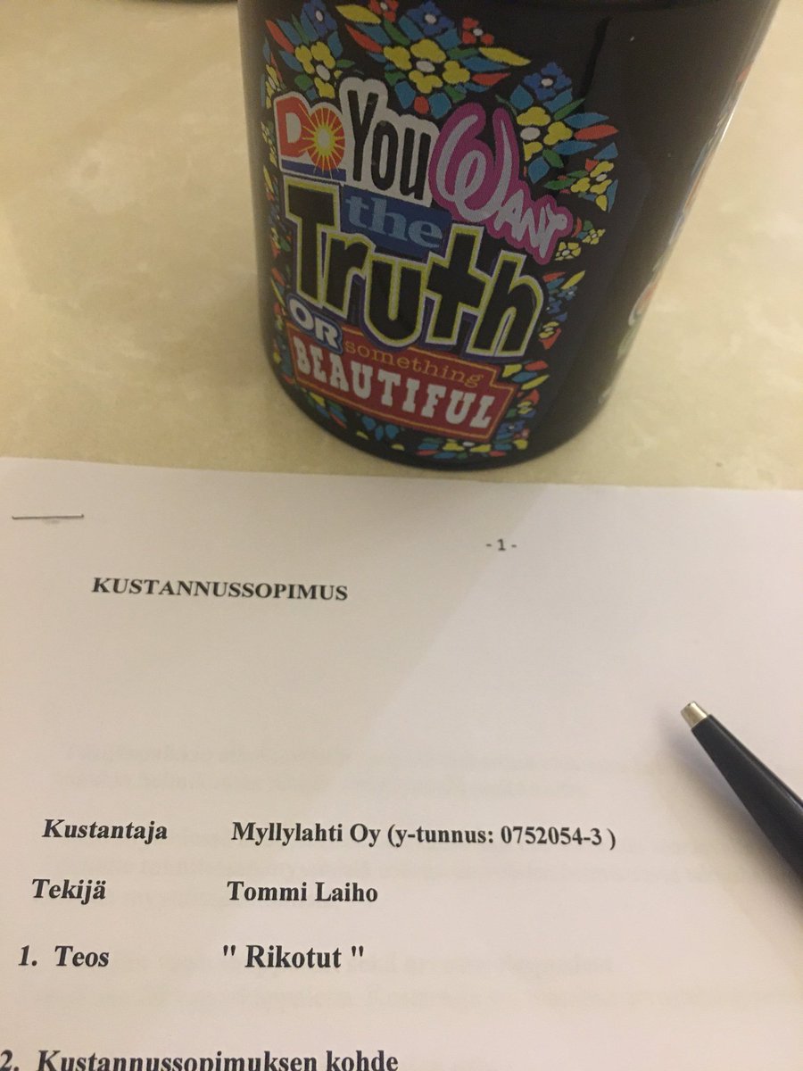 Nimi paperissa ja liuskat liki valmiina. "Rikotut" julkaistaan syksyllä 2022.