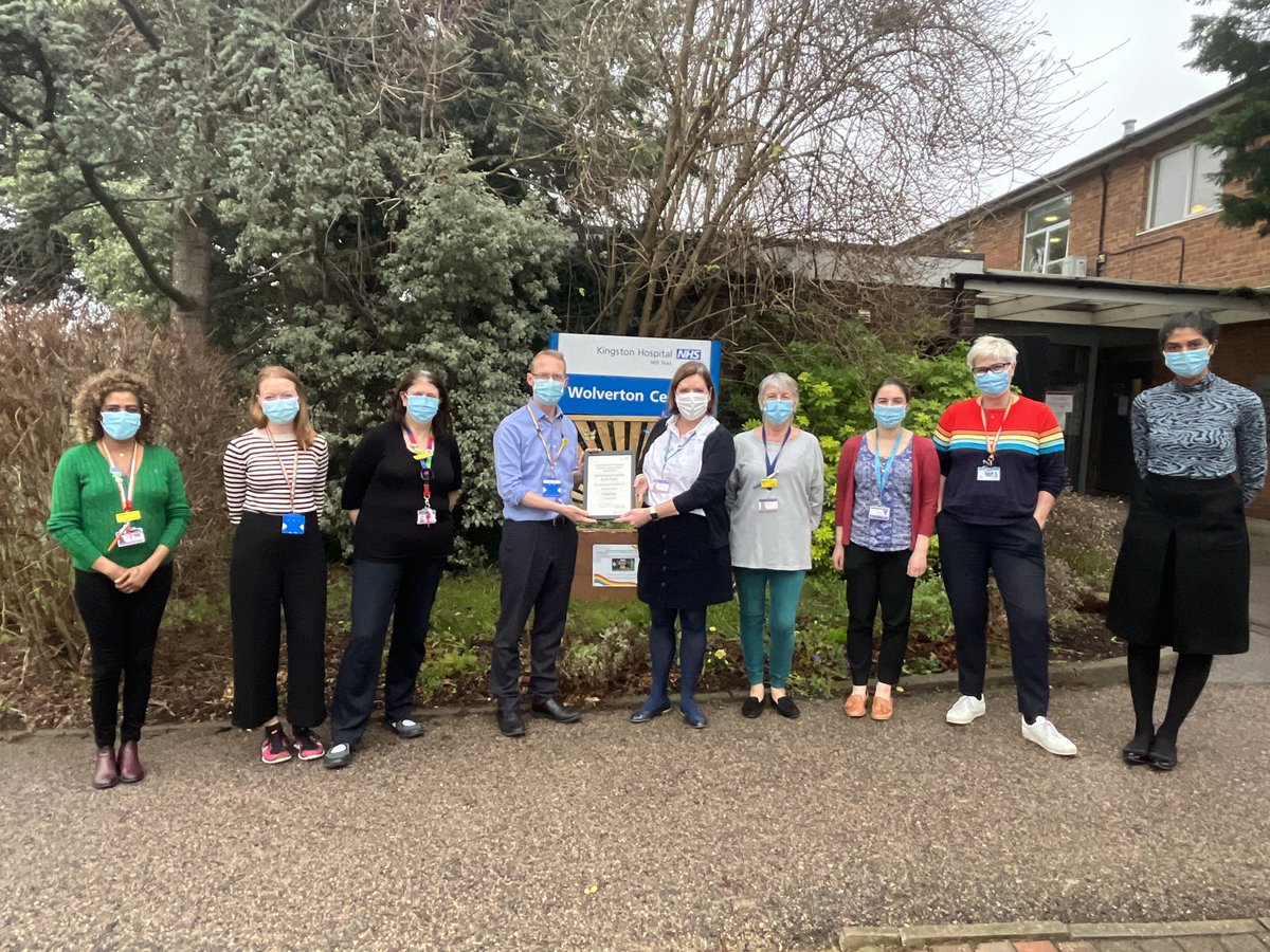 K_and_R_NHS's tweet photo. Well done to @WolvertonCentre on winning a monthly staff award for demonstrating our 'Inspiring' value. The team are very supportive, caring and friendly and always put the patient first. Well done to you all! 🤩 https://t.co/OayNlxJmbf