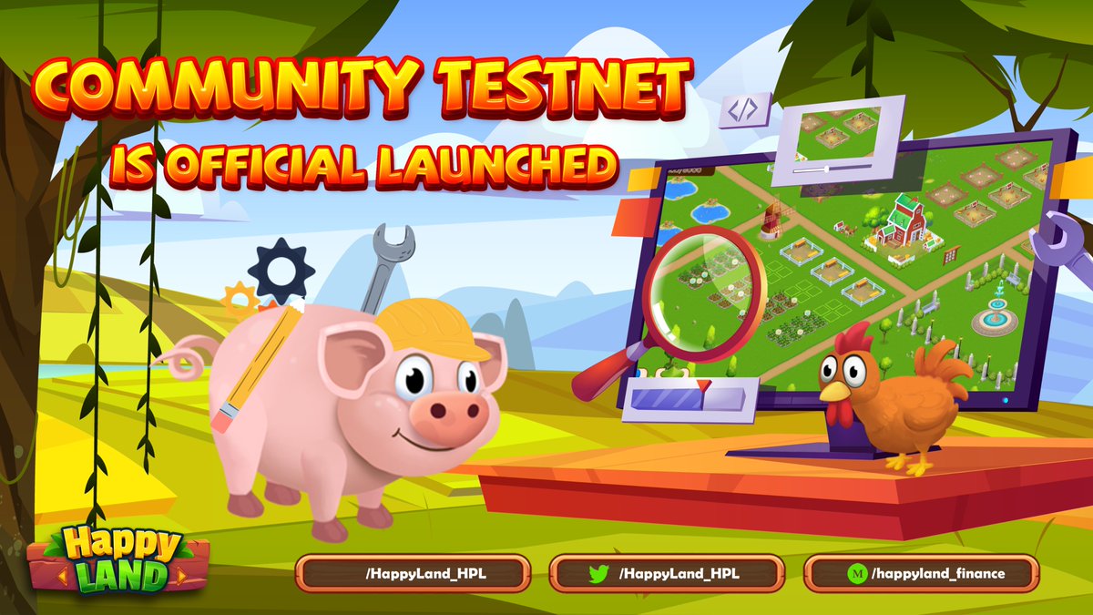 HappyLand_HPL's tweet photo. 🔥HappyLand Community Testnet is officially out!! 

🔥More detail on campaigns will be announced later

Detailed instruction: https://t.co/KY8WlQaWwS

Video on instruction: 
https://t.co/VKaNpHGnUW

Video on walkthrough:
https://t.co/pN76clDW9b

#Testnet #NFT #HPL #P2E #Metaverse https://t.co/QdMSlDegLj