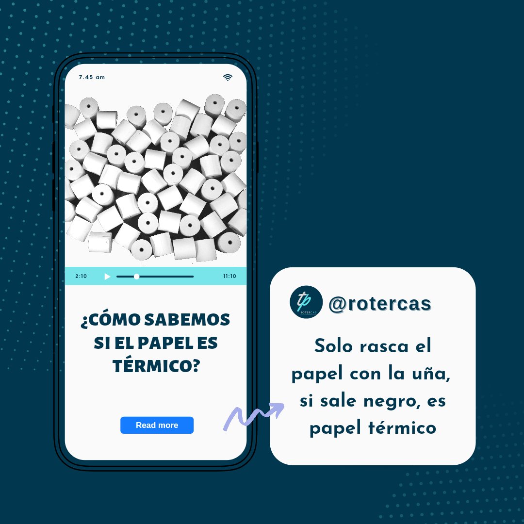 ¿Cómo sabemos si el papel es térmico?

Muy sencillo👨‍💻

#Rotercas #papeltérmico #tips #impresora #hostelería #consumibles #rollos
