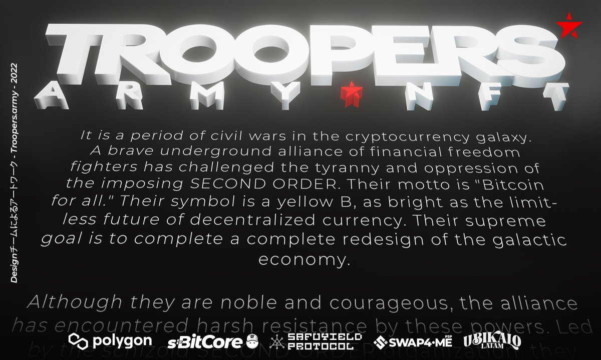 MPLTR0001-22:  we started to decrypt the documents, this time we present you the legend of the Troopers - v1

empezamos a desencriptar los documentos, en esta ocasión les presentamos la leyenda de los Troopers - v1

peakd.com/hive-134758/@d…