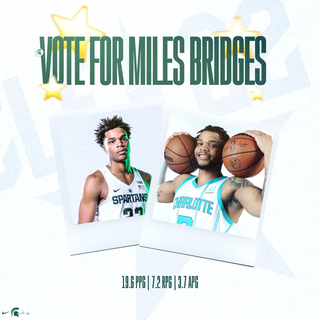 Spartan Dawg x #NBAAllStar

RT to vote for <a href="/MilesBridges/">Miles Bridges</a> ⭐️