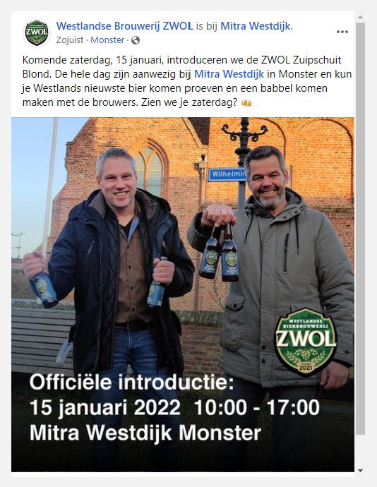 Westlandse Bierbrouwerij ZWOL (@brouwerijzwol) on Twitter photo 
