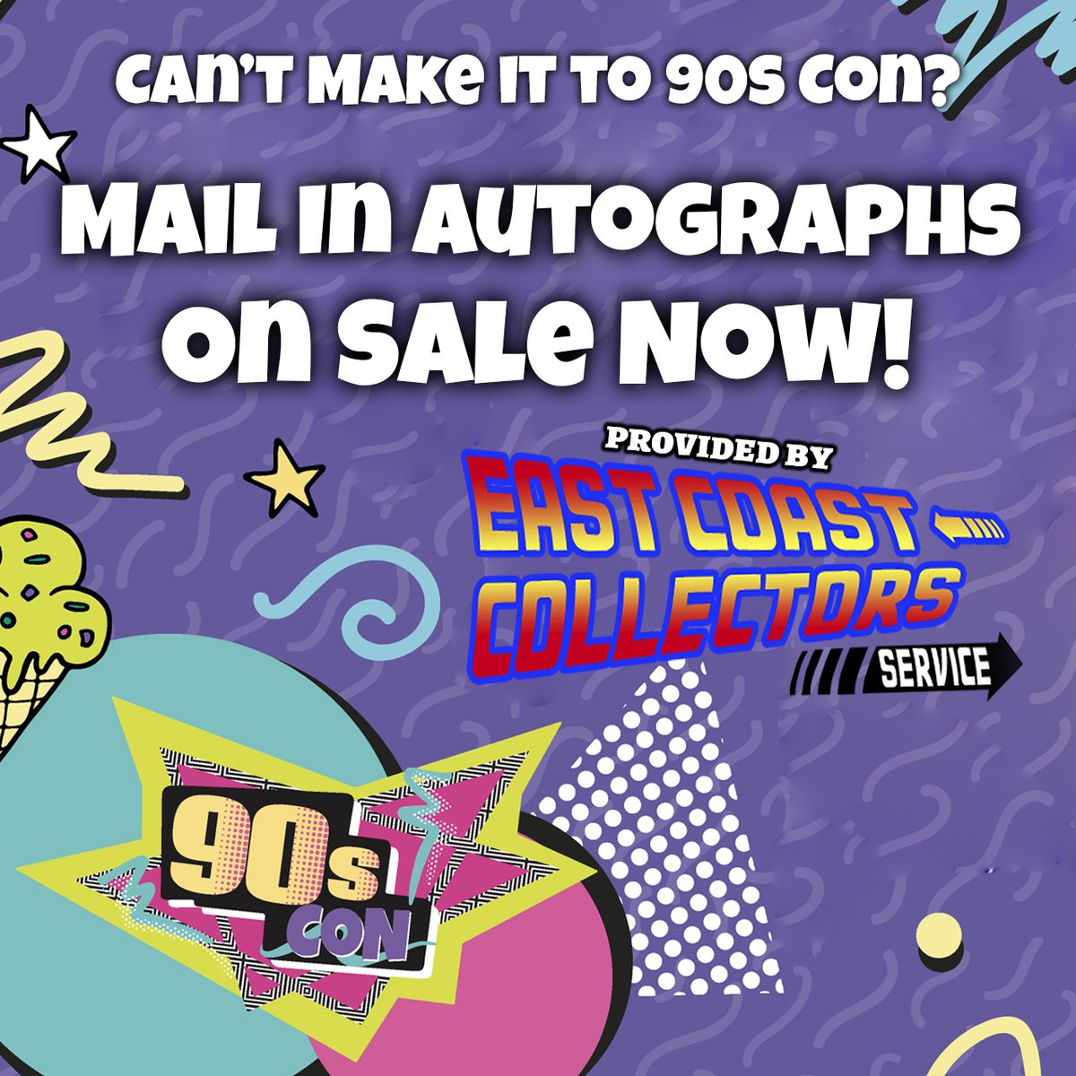 😅Can’t make it to 90s Con? 🤩 You can still get autographs from all of your 90s favorites thanks to East Coast Collectors Service! ‼️ To order click here: bit.ly/3r5xHTh