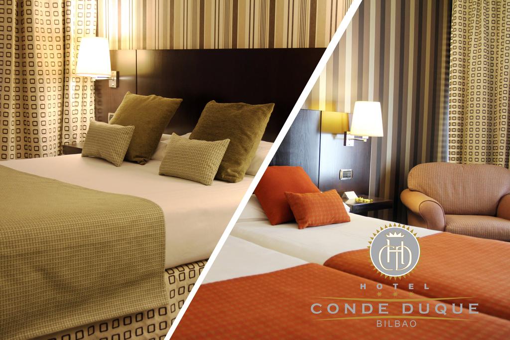 Elige tu estilo ¿verde o naranja? Tenemos 8 tipos de habitación, individuales, dobles, familiares, con ducha, alguna bañera, interiores mas económicas y exteriores con pequeño balcón. 
#hotelcondeduquebilbao #dormirenbilbao #hotel #habitación #room #viaje #travel #CondeDuque
