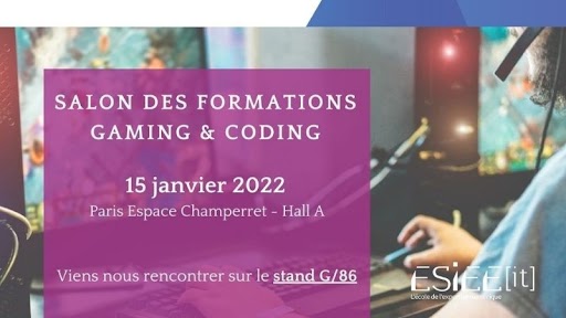 esiee_it's tweet photo. Retrouvez ESIEE-IT, l'école d'ingénieurs et de l'expertise numérique au Salon Studyrama "Formations Gaming et Coding" - samedi 15 janvier, à l'Espace Champerret - Hall A, de 10h à 17h.
https://t.co/MCIX1s4QIr
#esieeit #informatique #codingfactory #webmobile #gaming #leadev https://t.co/L1gbj0lWKx