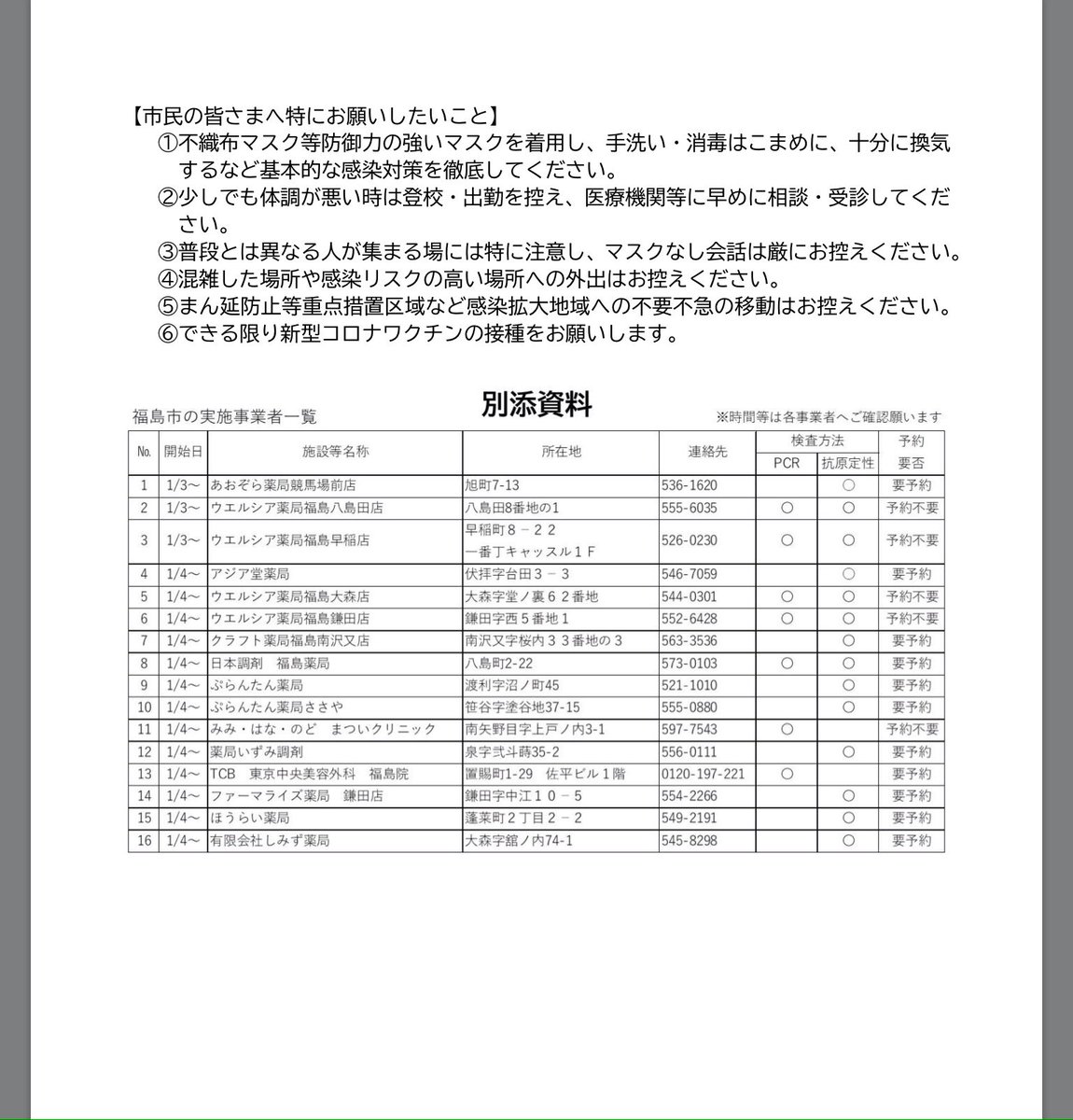 hatabohk's tweet photo. 県内でマスクなし会食によるオミクロン株のクラスター2例確認
#福島市 でも年末以降8例中7例は同株疑い、うち2例で検出
普段と異なる人が集まる場は特に注意し、マスクなし会話は厳に控えて下さい。
その他市長メッセージ44に沿って感染防止対策を徹底し、不安があれば、早めに検査・診察を❗️ https://t.co/bKTnwSqbOn