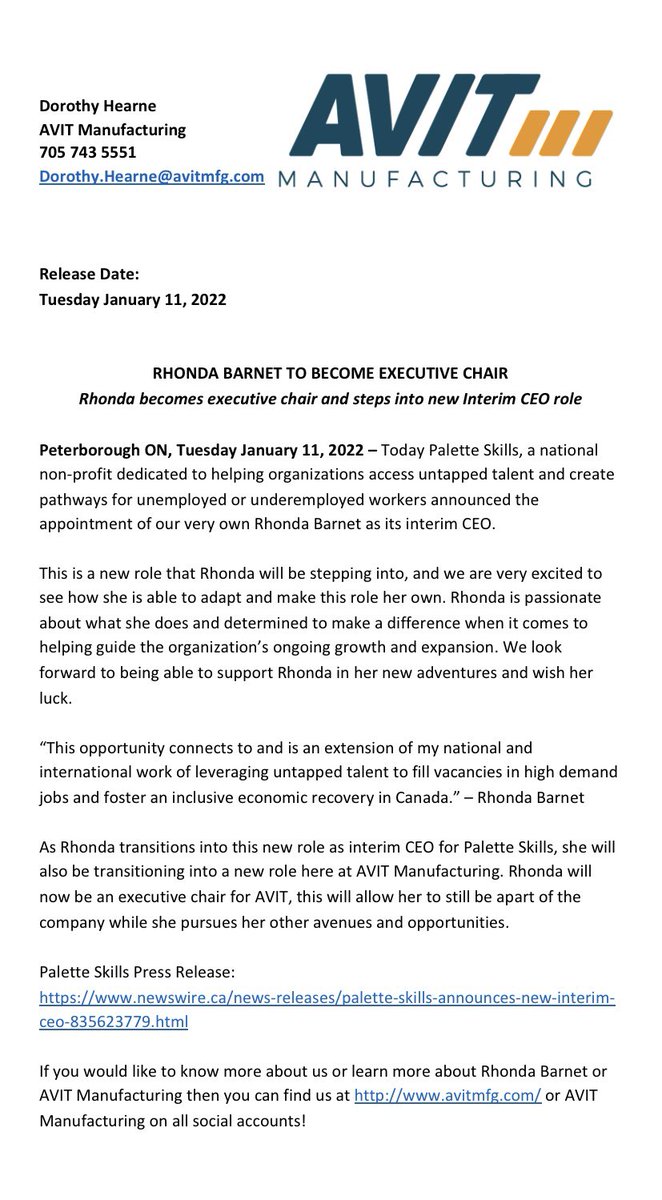 AVIT Manufacturing tweet media