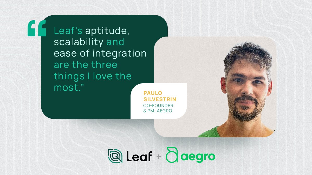 LeafAgriculture's tweet photo. Aegro initially spent 6 months building an API integration internally.
Then they found Leaf.
Learn more here: Aegro Automates Data Input with Leaf API https://t.co/5lywEDadSL
#Agtech #AgData #LeafAPI https://t.co/SQYWEN7jfs
