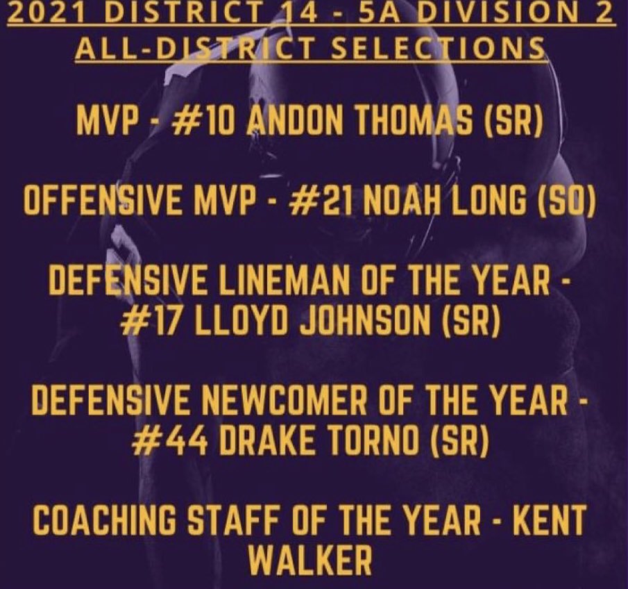 drake_torno's tweet photo. More than exited to be named our districts defensive newcomer of the year! @LH_Panthers_FB @FlxAtx https://t.co/xZDVPtHYcb