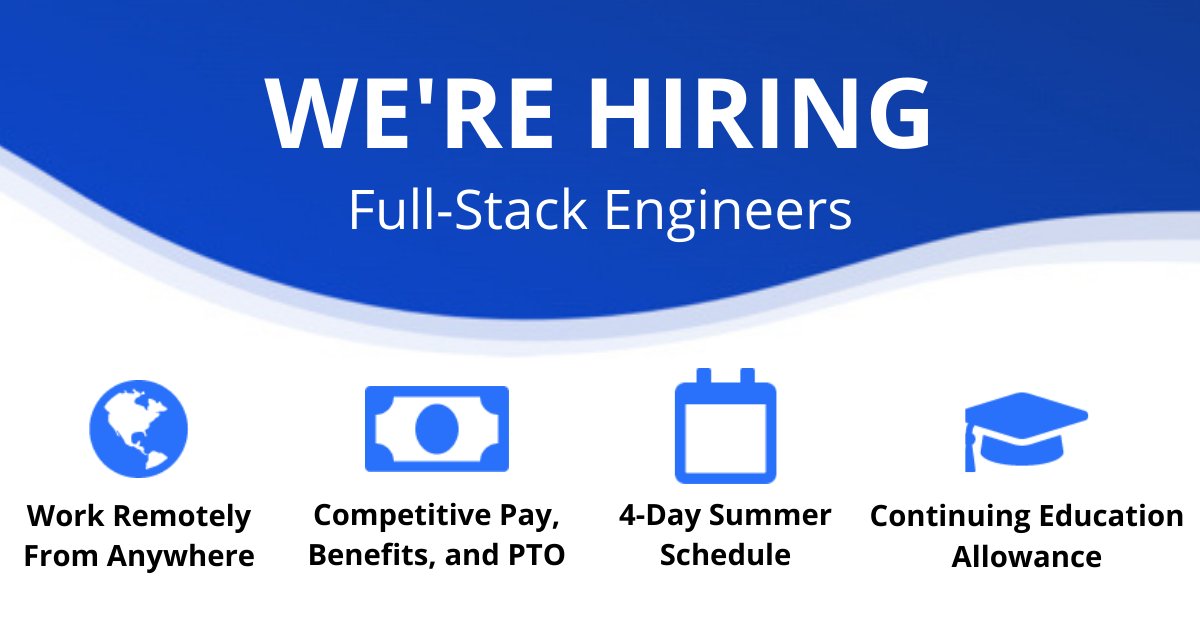 Are you a highly motivated team player who enjoys working on challenging projects and emerging technologies? If so, check out our job posting for full-stack engineers! We encourage innovation and offer a progressive and competitive benefits package.

3together.us/careers/full-s…