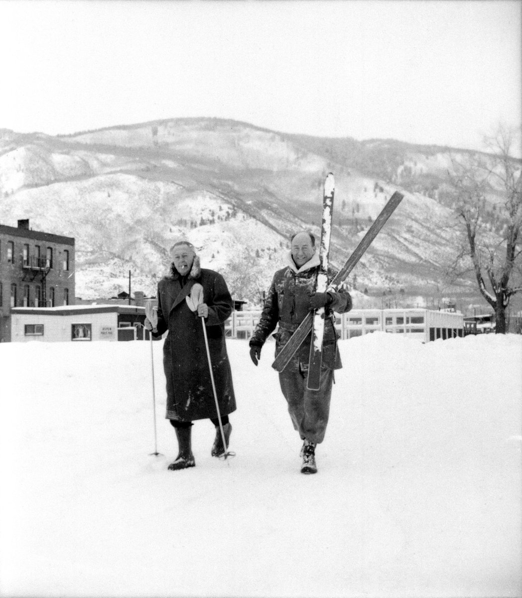 Co-founder of the Institute &amp; Aspen Skiing Company Walter Paepcke (pictured left) envisioned that Aspen could offer a “Renaissance” for all parts of the human spirit. 75 years later, this sentiment remains as true as ever. Congrats on the 75th anniversary, <a href="/AspenSnowmass/">Aspen Snowmass</a>!