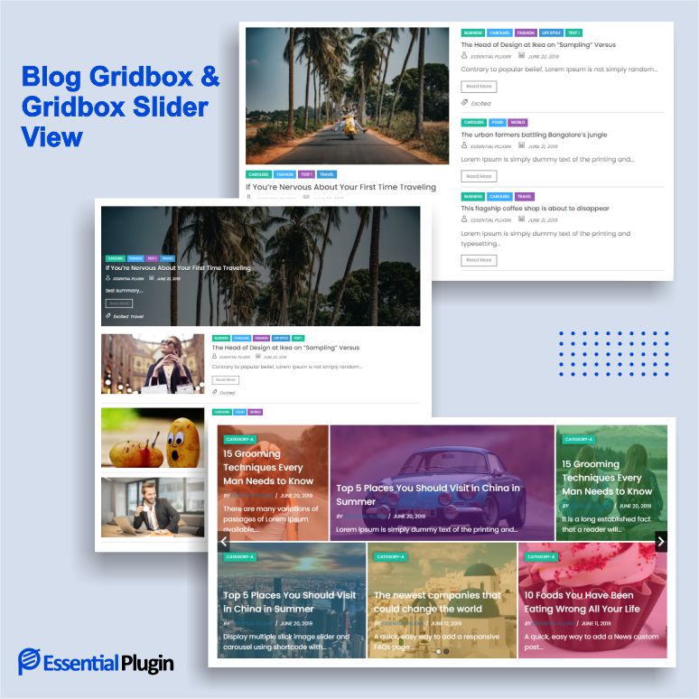 essentialplugin's tweet image. Showcase customizable #BlogLayouts and vertical scrolling blog widgets in the most engaging and personalized possible manner.
essentialplugin.com/wordpress-plug… 
#BlogPlugins #BlogWidgets #Bloggers #WordPressBlogPlugin #WordPressPlugin #blogdesign