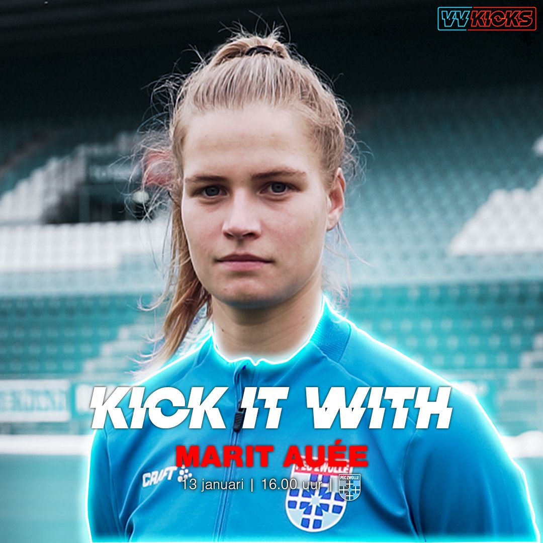 Donderdag is de vandaag jarige <a href="/marit_auee/">Marit Auée</a> van <a href="/PECVrouwen/">PEC Zwolle Vrouwen</a> te zien in onze YouTube serie 'Kick it with'. 13 januari om 16.00! #linkinbio