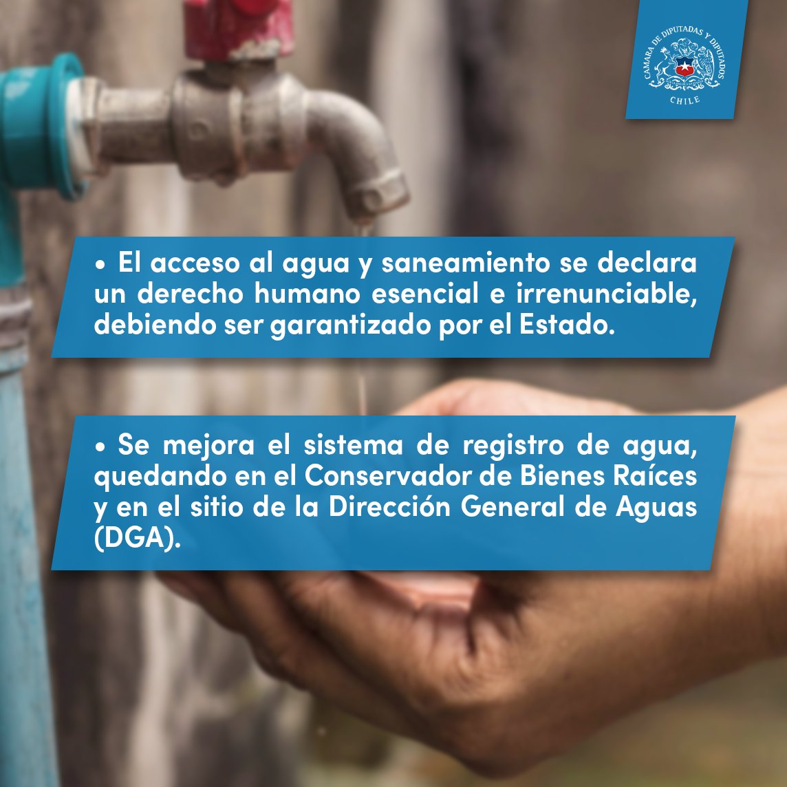 Camara_cl's tweet photo. 🤓#DatosdelProyecto
👇Aquí te explicamos en qué consiste el proyecto que reforma el Código de Aguas 💦
📌El texto, que fue respaldado por la Cámara, deberá ser ahora ratificado por el @Senado_Chile
🔎Todo el detalle de la información está en https://t.co/bcfTQRJKQA https://t.co/iLBaHv458g