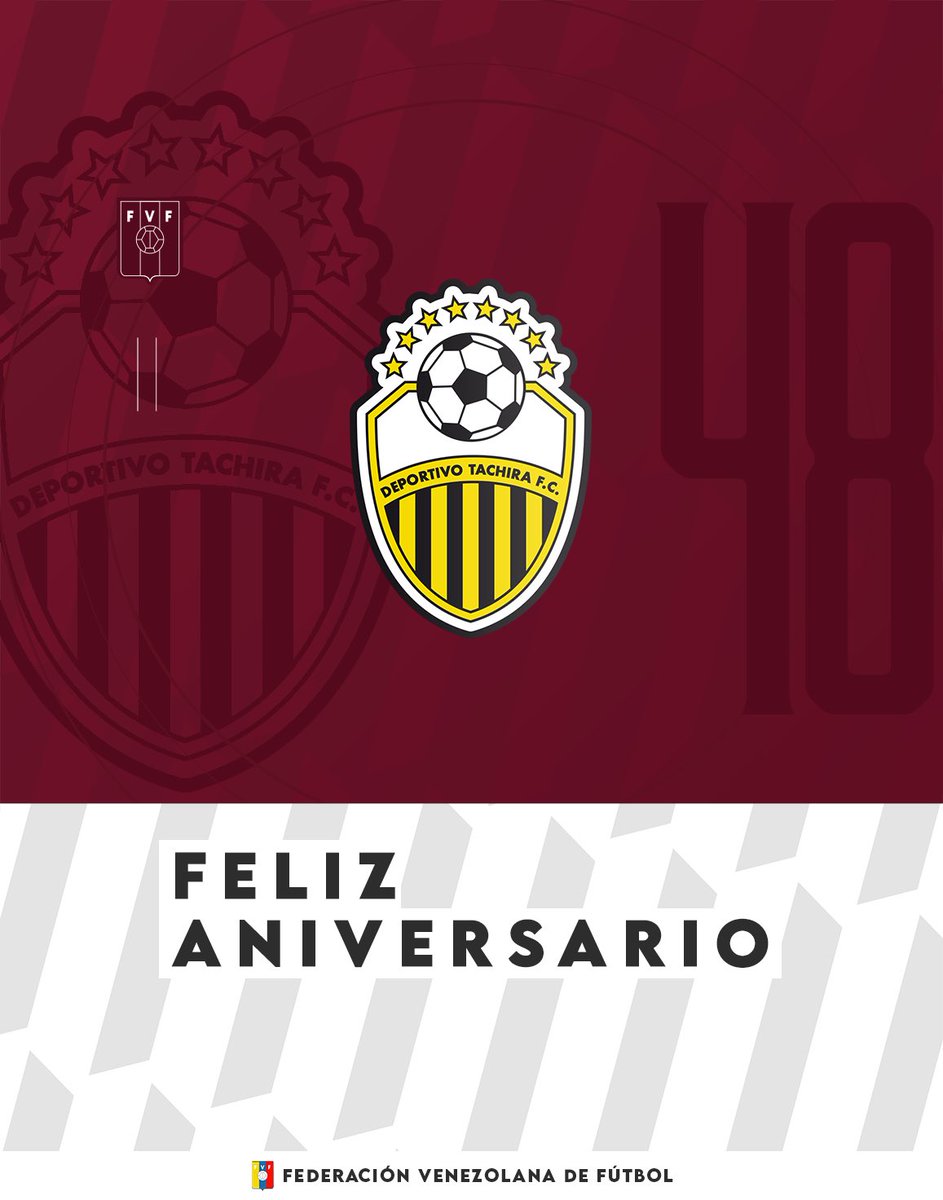 La #FVF felicita al @DvoTachira por la celebración de su aniversario. ¡Que sean muchos años más llenos de éxitos! 🟡⚫️ #VenezuelaEsFUTVE
