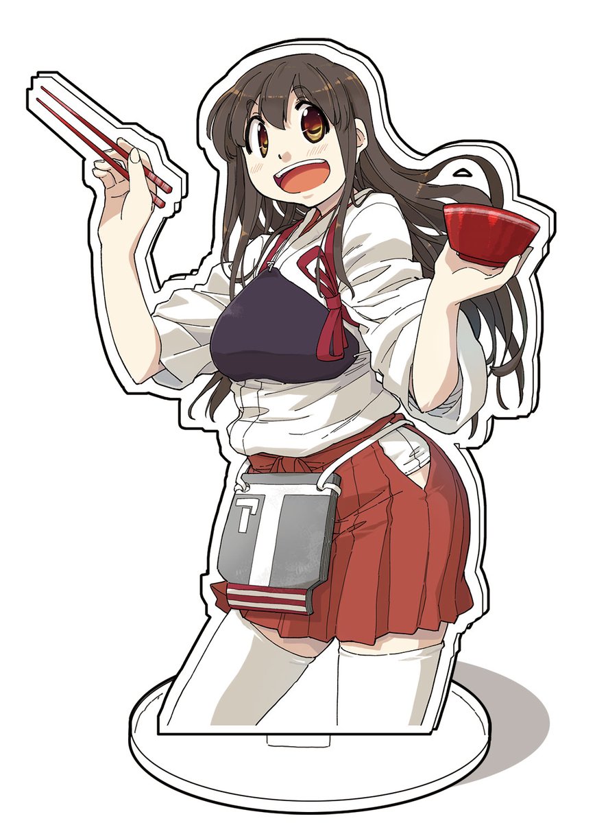 赤城(艦隊これくしょん) 「こんな感じのアクリルスタンド作ってみた。
近いうち出します。出来上がりが楽しみだ」|なぐものイラスト