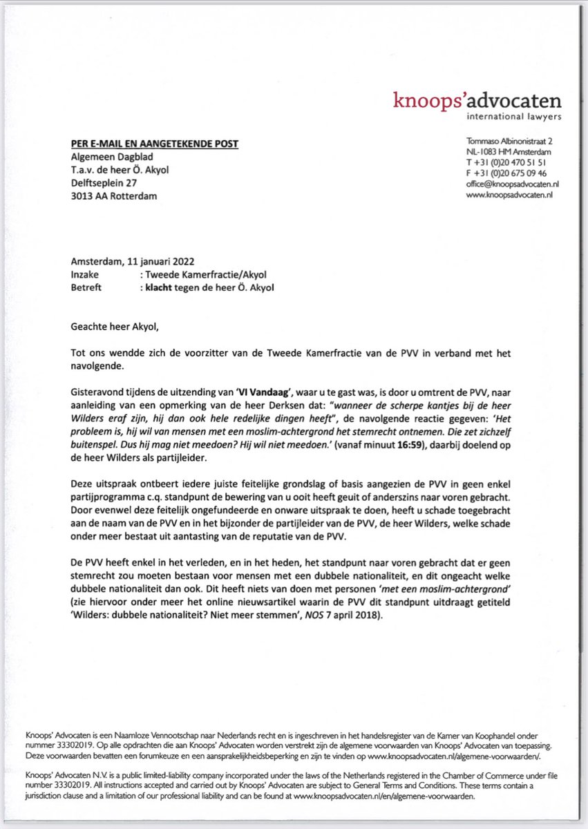 geertwilderspvv's tweet photo. Geen leugens over de #PVV meneer #Akyol! https://t.co/KrNhW64MnO