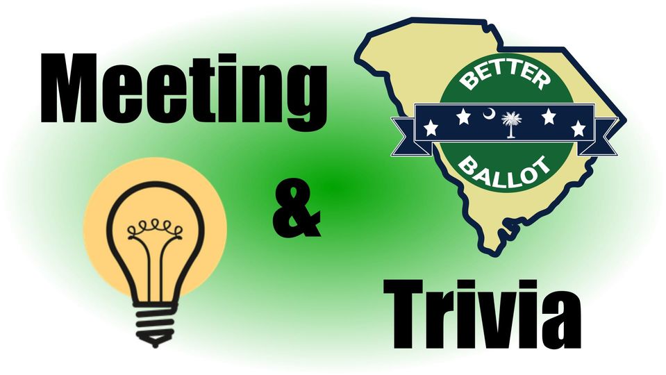 betterballotsc's tweet photo. Join us for a Better Ballot Meeting at 6:30 followed by Brewpub hosted trivia at 7. Meet your local IRV supporters and test our knowledge. Let's win this!
RSVP Here: https://t.co/7TTigfWhde #IRV #RCV #BetterBallotSC #RankTheVote https://t.co/BbvYs73kat