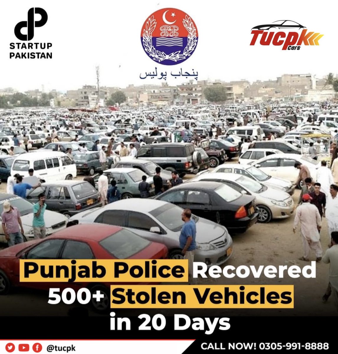 tucpkcars's tweet photo. Read more: https://t.co/7F0F2qltQQ

#startuppakistan #punjabpolice #stolenvehicles #recovered https://t.co/AsZ4L0z4qX