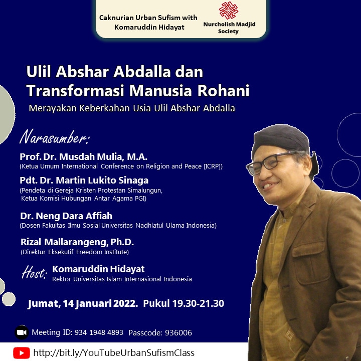 Mari kita rayakan dan syukuri keberkahan usia Mas <a href="/ulil/">Ulil Abshar-Abdalla</a> bareng-bareng pada Jumat 14 Januari 2022 jam 19.30-21.30 WIB
Join Zoom Meeting: 

bit.ly/UltahUAA

Meeting ID:  934 1948 4893 

Passcode: 936006 pic.x.com/lYsaGaxjpZ