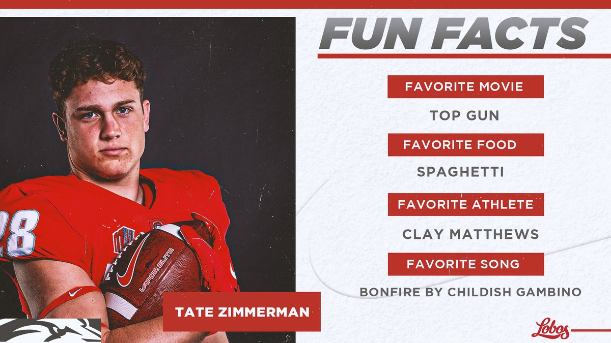Time to get to know Linebacker, Tate Zimmerman

#GoLobos
