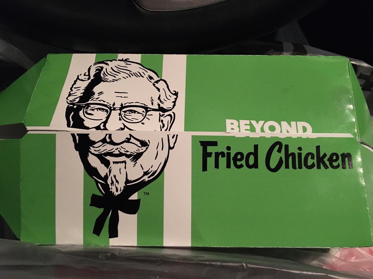timkaye's tweet image. “Since when do vegans eat fried chicken?”
— Hank Schrader

“Game changer!”
— Tim Kaye 

#vegan #kfc #beyond