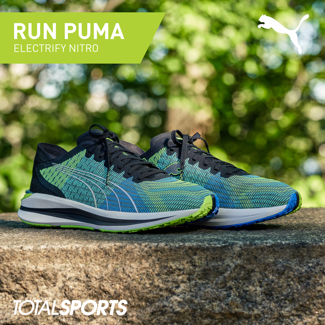 TotalsportsSA's tweet photo. #NewIn for newbie or a veteran runners, you'll find responsiveness, cushioning you need & the versatility you demand to tackle your daily run.
Men's Puma Electrify Nitro: https://t.co/V6aUaWS4bM. Save 20% - shop our #RunnersRewards now.
#HomeOfRunning https://t.co/NYIEjyhfEw