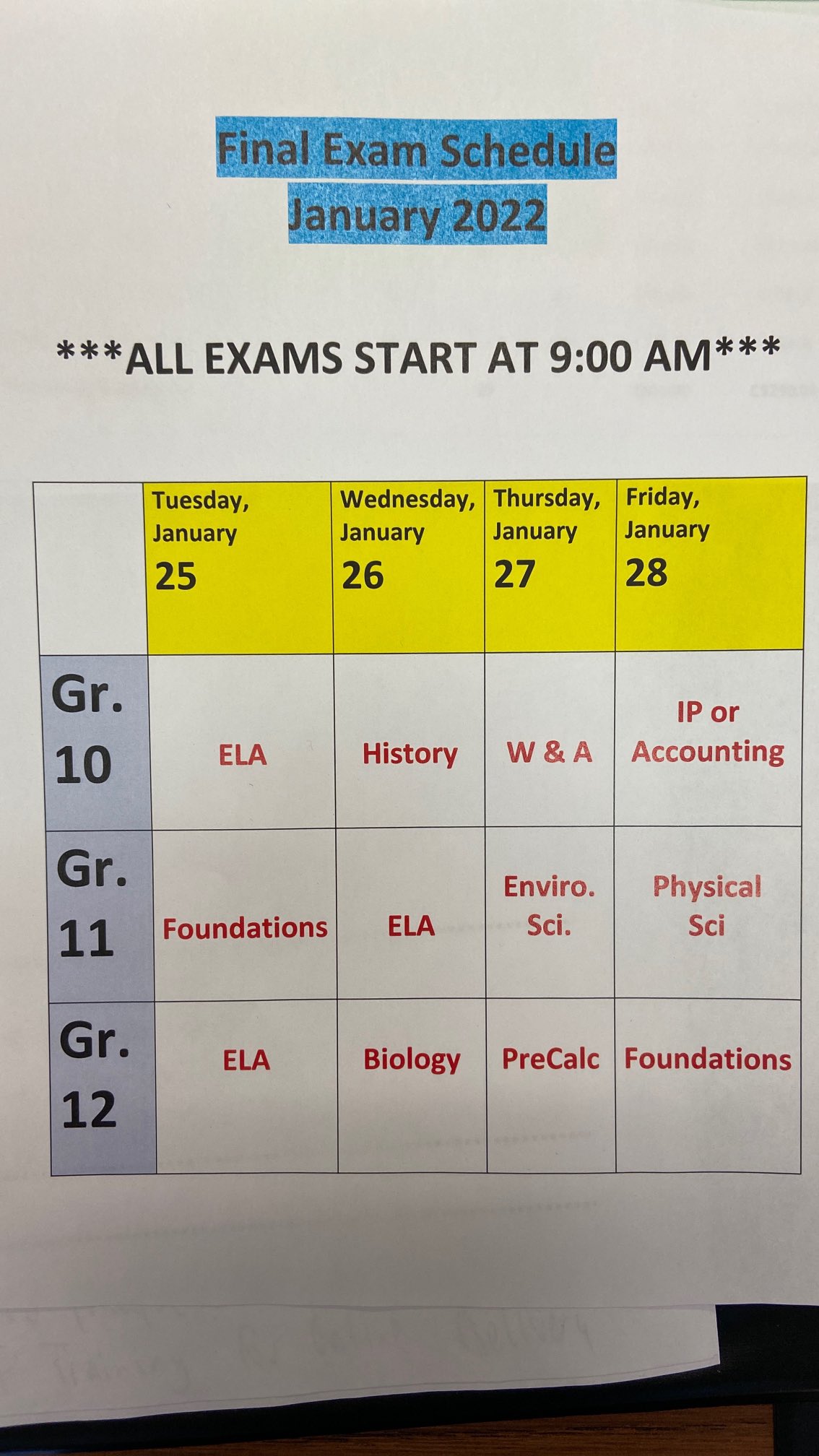 Umd Final Exam Schedule Fall 2022 Wadena Composite (@Wadenacomposite) / Twitter