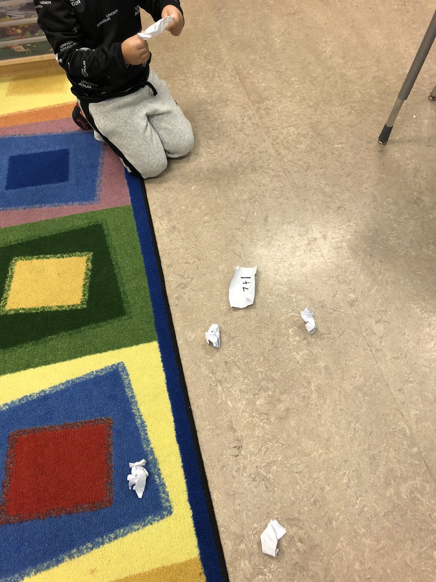In math today Mrs Varze let us throw paper around…what?!?  Our addition snowball fight was soooo much fun - and best part they didn’t even realize they were learning!  <a href="/EastLakeRVS/">East Lake School</a> #rvsed