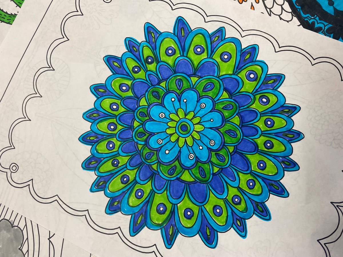 This week in the #Year7 Mindfulness Club, students have spent some time relaxing their minds with some colouring of intricate mandala patterns! 🙌🖌️💙