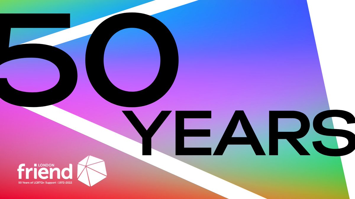 🎈 WE’RE 50 🎈 Since 1972, London Friend has been supporting the health and wellbeing of our city’s LGBTQ+ folk, and this year marks our iconic half-century birthday. Look out for updates as we celebrate our incredible history and impact on our community 🏳️‍🌈🏳️‍⚧️ #LondonFriend50