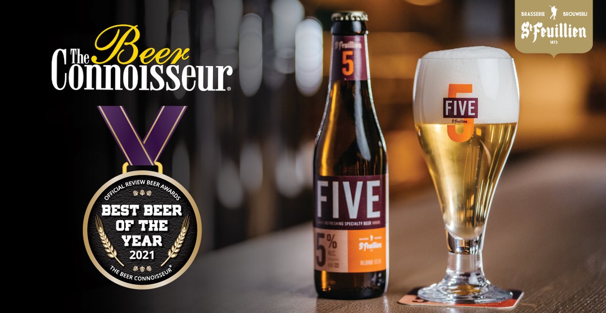 We are so excited to share that <a href="/BeerConnoisseur/">The Beer Connoisseur®</a> has named #StFeuillien FIVE as their #1 Beer of the Year!  "A tremendous finesse that few other beers can claim to have"  #ImportedBeer #Beer #stfeuillien #stfeuillienfive #BelgianBeer #BeerConnoisseur #BeerOfTheYear #1beer