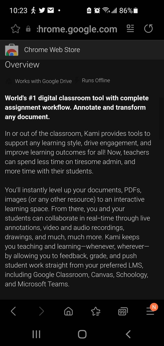 TLMarkides's tweet image. Lucky we have so many options today 😀
Kami allows students to highlight & annote pdfs or use the accessibility tools. They can then save their work and hand it in
You can also use it to model
It is a free chrome extension
#RemoteLearning
#RemoteTeaching
#TeachingTech
#OntEd