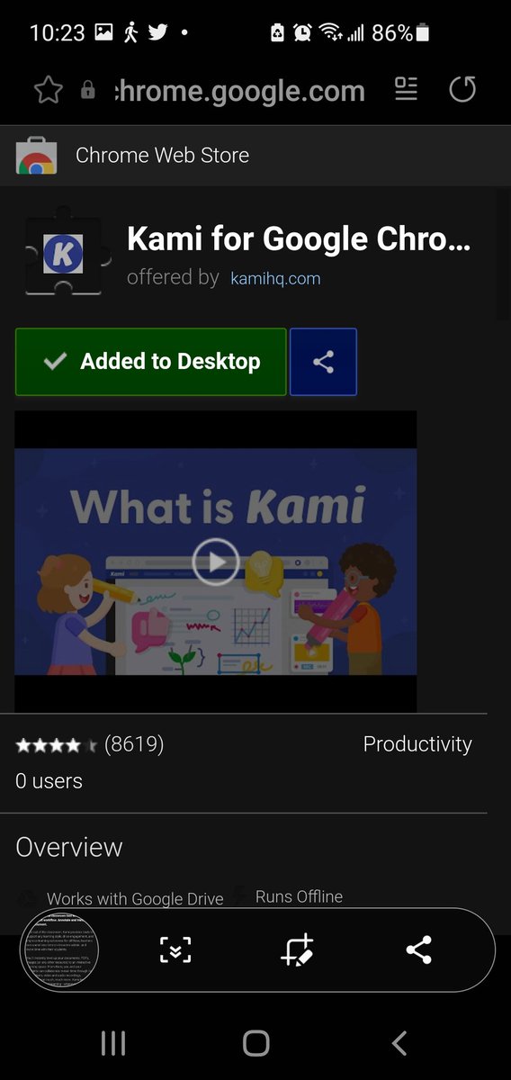 TLMarkides's tweet image. Lucky we have so many options today 😀
Kami allows students to highlight & annote pdfs or use the accessibility tools. They can then save their work and hand it in
You can also use it to model
It is a free chrome extension
#RemoteLearning
#RemoteTeaching
#TeachingTech
#OntEd