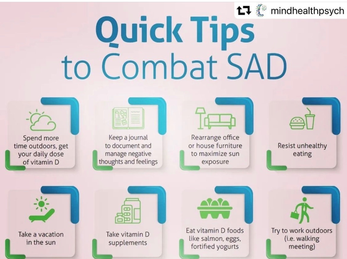 HUCounseling's tweet photo. Seasonal affective disorder is a type of depression that's related to changes in seasons. It begins and ends at about the same times every year.
#HUCS #CounselingService #mentalhealth #themoreyouknow #SAD #depression #wintermonths https://t.co/GgW5MDSv0U