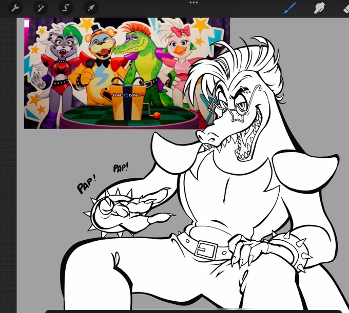 I am in miseryyy
(A Monty wip while im sick i will draw….sexy gator) 