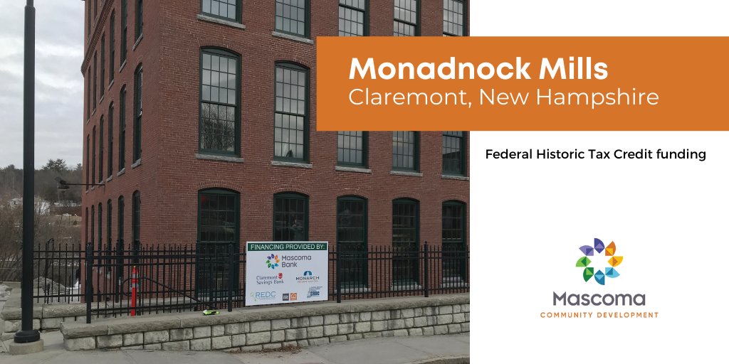 Mascoma Bank and its Community Development Lending Group have provided Federal Historic Tax Credit funding for the rehab of the Monadnock Mills building in Claremont, NH, which will provide good jobs and new housing for workers and families. Read on: bddy.me/3FjzUQd