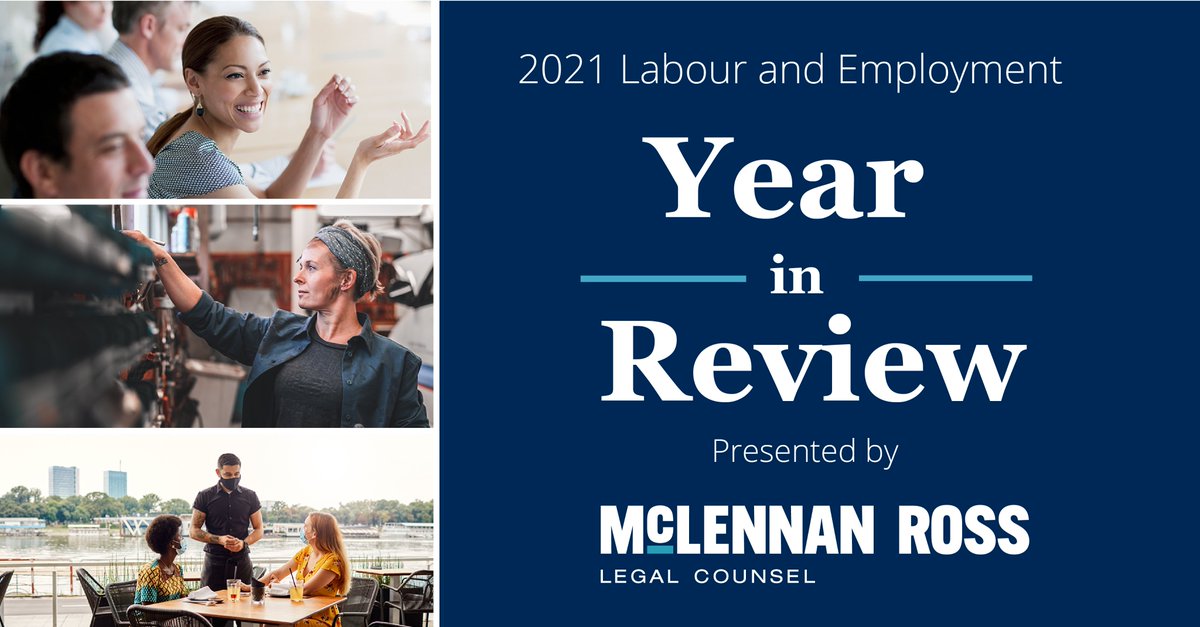 Registration is now open for our annual Labour &amp; Employment Year in Review. Our virtual conference will present a keynote style summary of interesting and significant developments of 2021 in Alberta, the Northwest Territories, and Nunavut. To register: bit.ly/MRYIR22