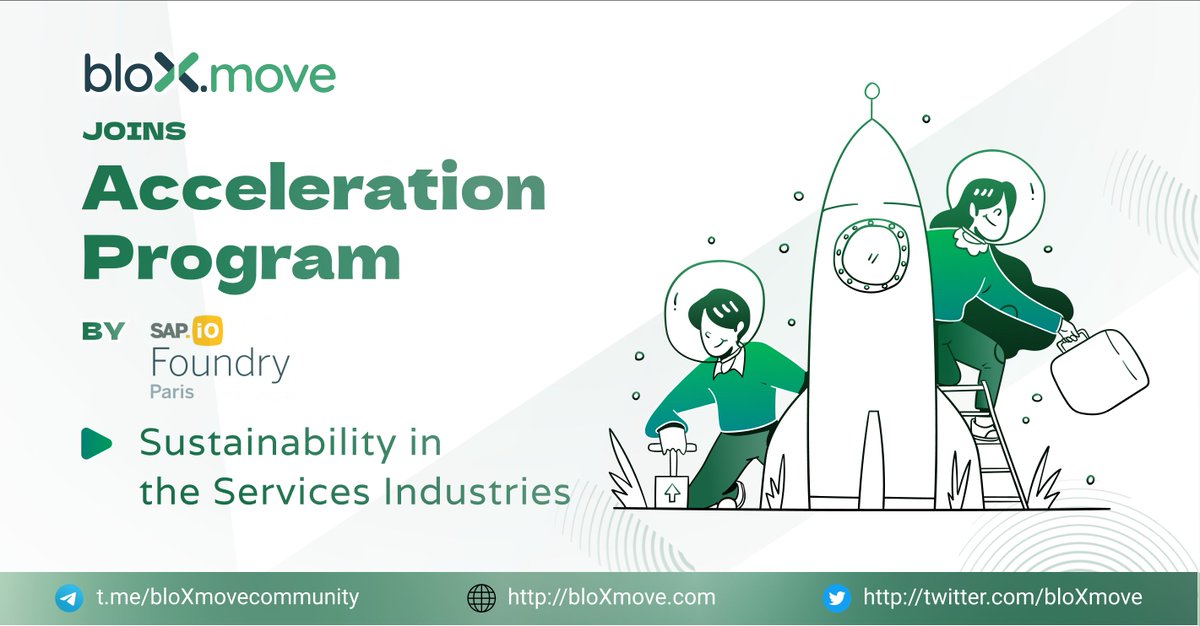 BloXmove's tweet photo. We're honored to be selected for the @SAP_iO Accelerator Program focusing on Sustainability for Service Industries. 
With bloXmove's core software and strategy of a #decentralized ecosystem where mobility and green energy converge, this program is the perfect match! https://t.co/vo0bpUGZkr